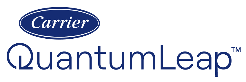 Carrier QuantumLeap™ Brand Vertical Lockup Blue